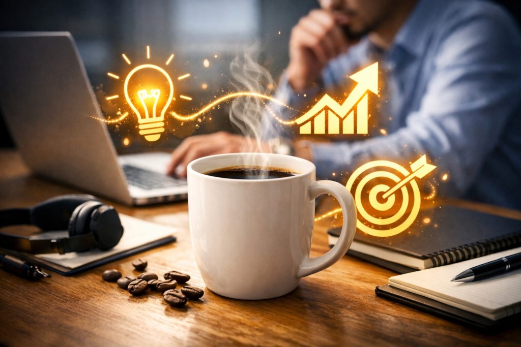 コーヒー 集中力 仕事