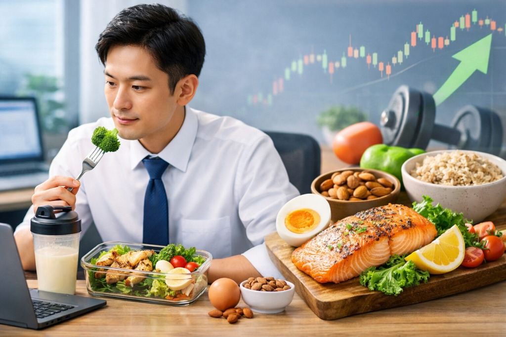 パフォーマンス 食事 サラリーマン