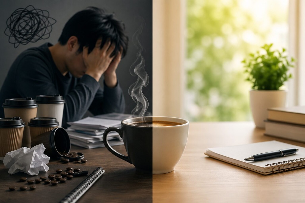 カフェイン コーヒー 飲みすぎ 集中力