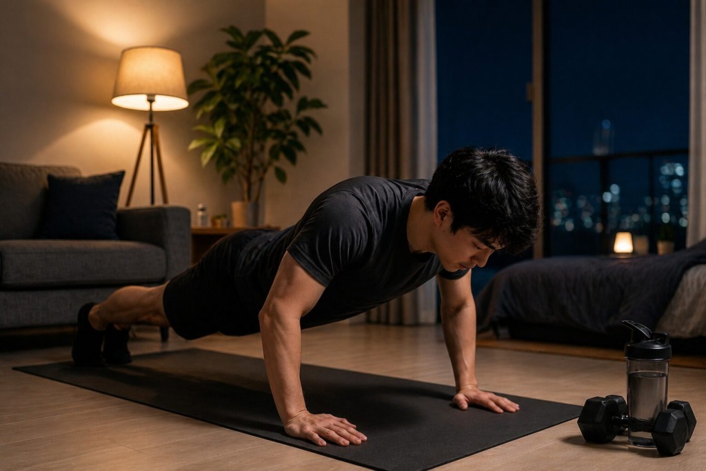 夜 筋トレ 睡眠