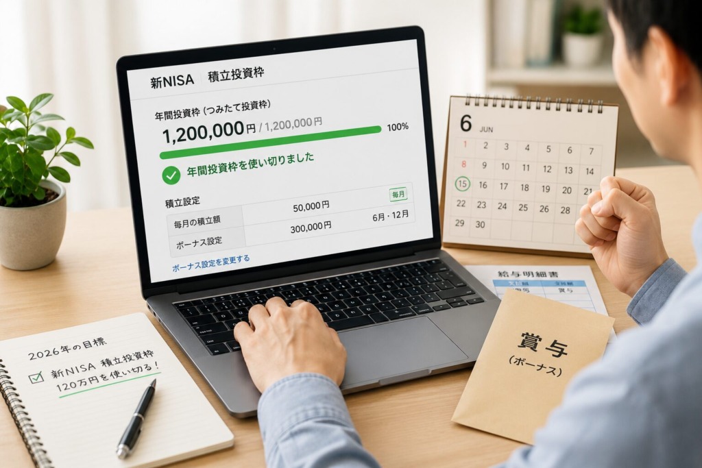 NISA ボーナス設定 使い切る